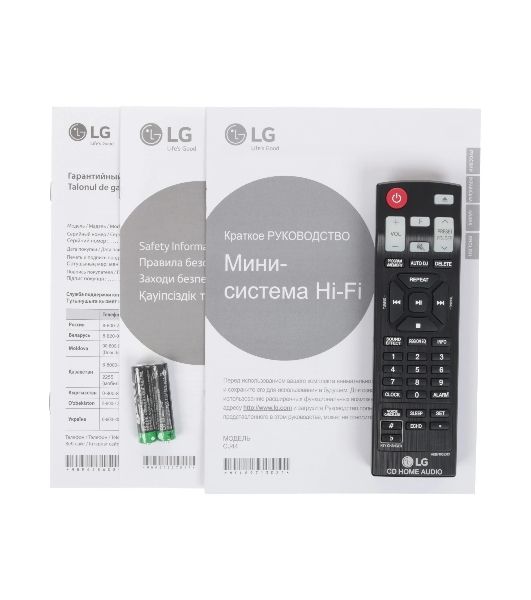 Мини-аудиосистема LG CJ44 черный 480Вт FM USB BT