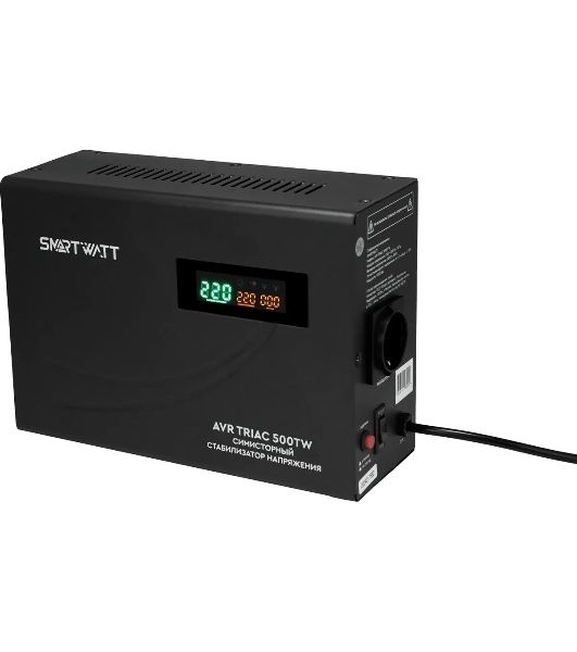 Стабилизатор напряжения Smartwatt AVR Triac 500TW 500ВА черный