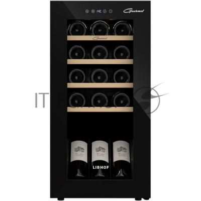 Винный шкаф Libhof GM-15 черный, 40 л, 1 отсек, 15 бут., класс A