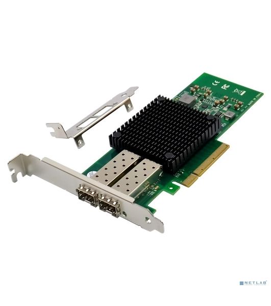 Сетевая карта ORIENT XWT-MCX3PE8 2SFP+, PCI-Ex8 v3.0 2xSFP+ 10Gbps Server NIC, Mellanox ConnectX-3 chipset, 10/1 Гбит/с, 2 планки крепления в комплекте (33296)