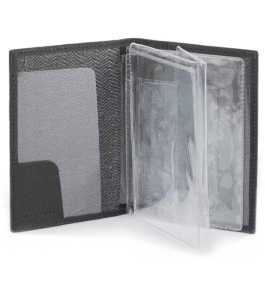 Обложка для документов Piquadro Black Square PP5256B3/N, черный, натур.кожа