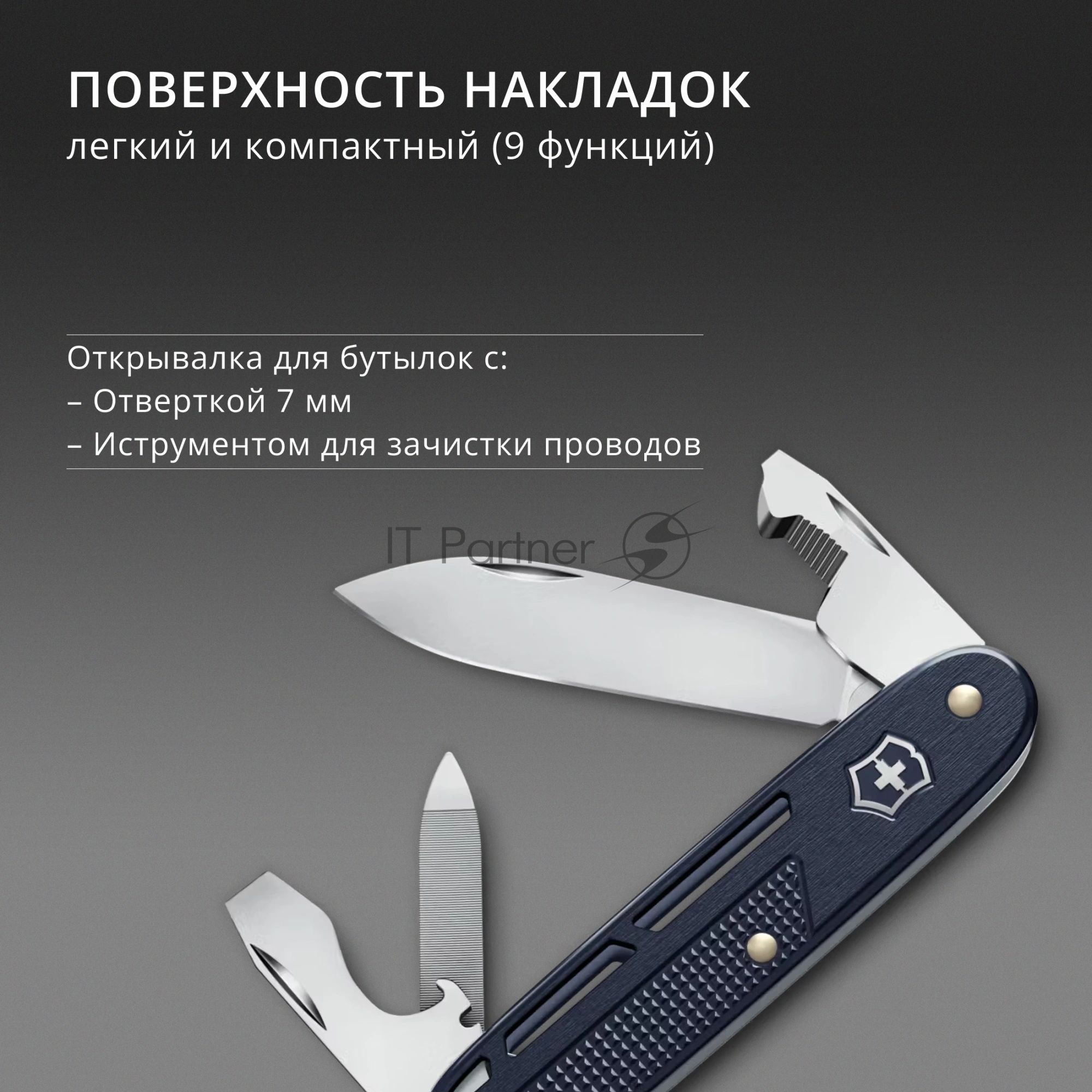 Нож перочинный Victorinox Synergy Alox (0.8216.22) 93мм 9функц. синий