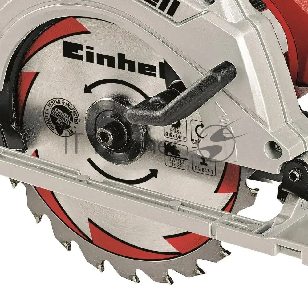 Пила циркулярная EINHELL TE-CS 165 (4331010)  пила цирк. 1200Вт 5500об/мин 165х16мм