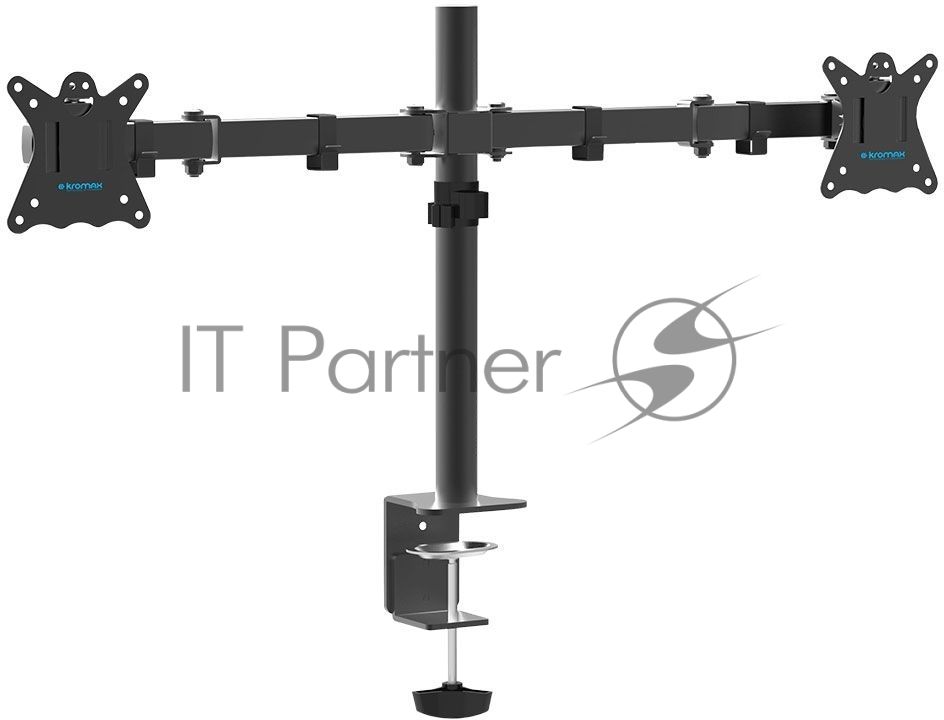 Кронштейн для монитора Kromax CASPER-508 черный 4 шт/уп. 10"-32", max 2x10 кг, 6 ст св., нак. ±80°, пов. 360°, max VESA 100x100 мм.