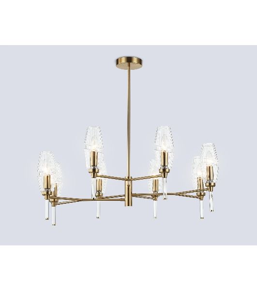 Люстра Ambrella light LH55202/8 BS/CL латунь/прозрачный E14*8 max 40W D800*520
