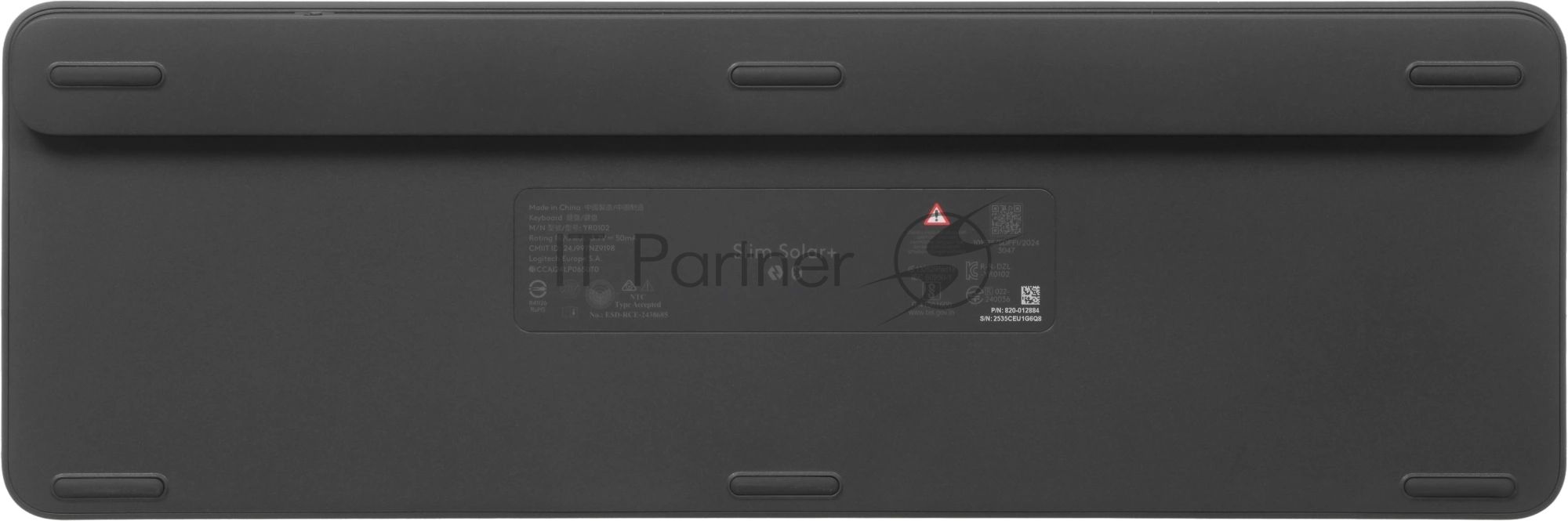 Клавиатура Logitech Signature Slim Solar K980 беспроводная, Bluetooth, серый