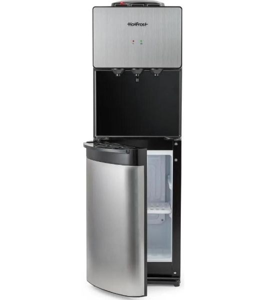 Кулер для воды Hotfrost V400BS, верхняя загрузка, нагрев 90 °С, охлаждение 10 °С, серебристый/черный