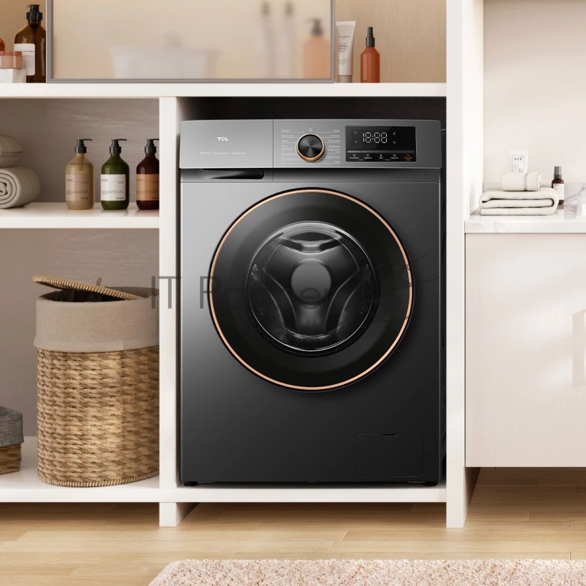 Стиральная машина TCL TWRP-1108W12G2 серый, загрузка фронтальная 8кг, 1200 об/мин., класс: A +