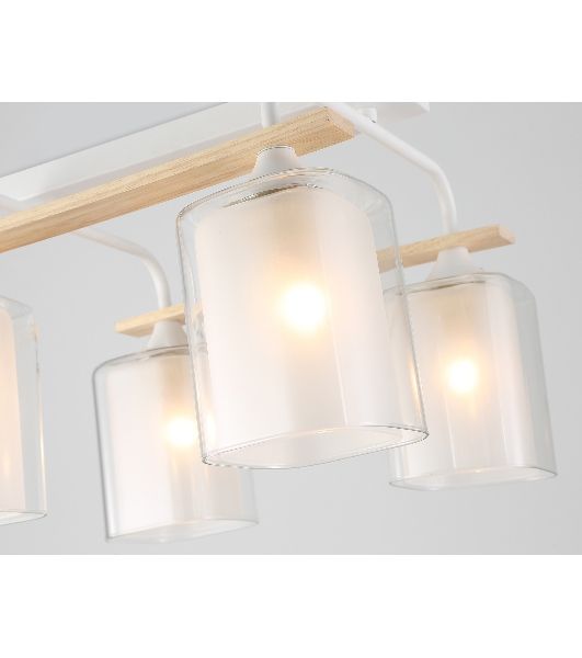 Светильник Ambrella light TR3033246/4 WH/WD белый/дерево E27/4 max 60W 340*340*245