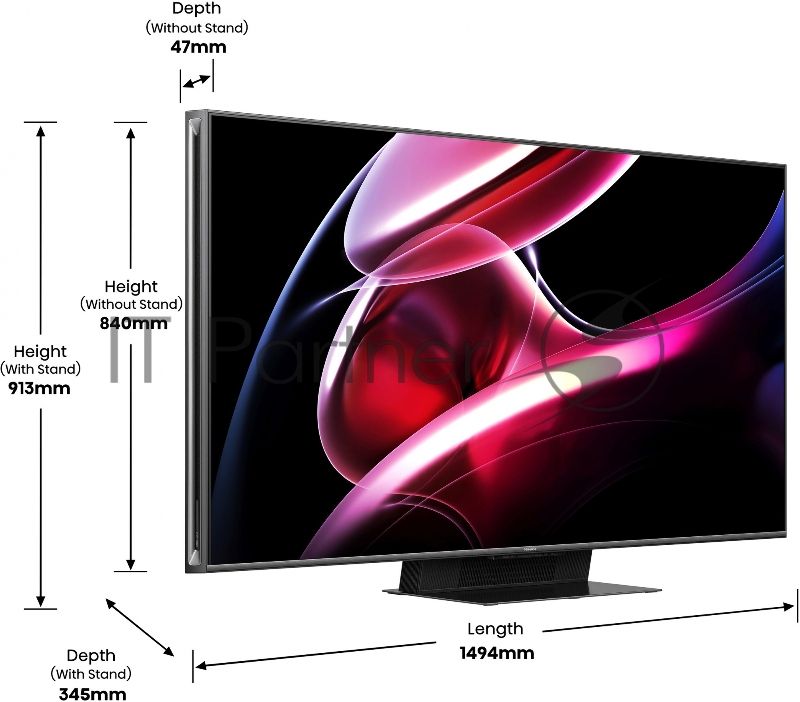 Телевизор Hisense 65" 65UXKQ черный Mini-Led UHD 120Hz Smart