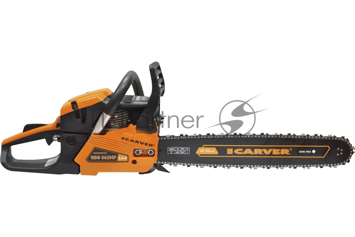 Пила бензиновая CARVER RSG 362MF [01.004.00061] (Металл.стартер, целлюлозный фильтр; 20", цепь PROFI 0,325-1,5-76зв.)