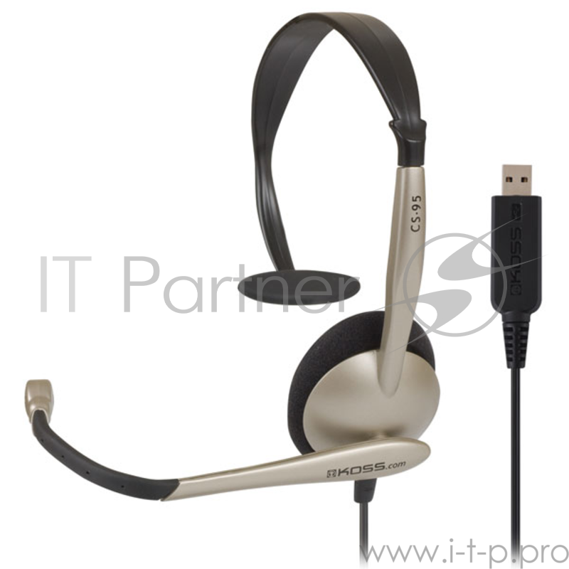 Гарнитура KOSS CS-95 USB для ПК, 32 Ом, 91 dB, черный/серебристый