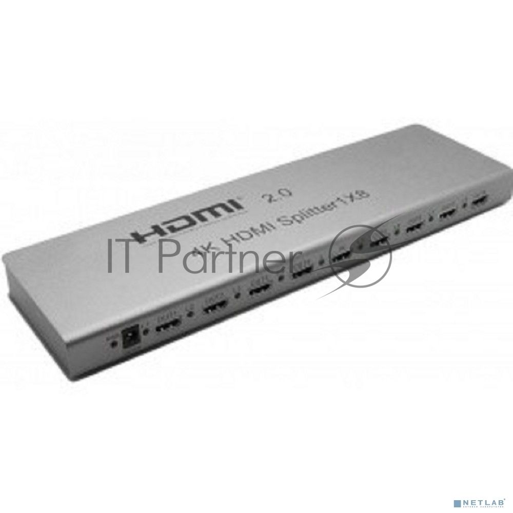 Разветвитель Orient HSP0108H-2.0, HDMI 4K Splitter 1->8, HDMI 2.0/3D, UHDTV 4K/ 60Hz (3840x2160)/HDTV1080p, HDCP2.2, EDID управление, RS232 порт, IR в