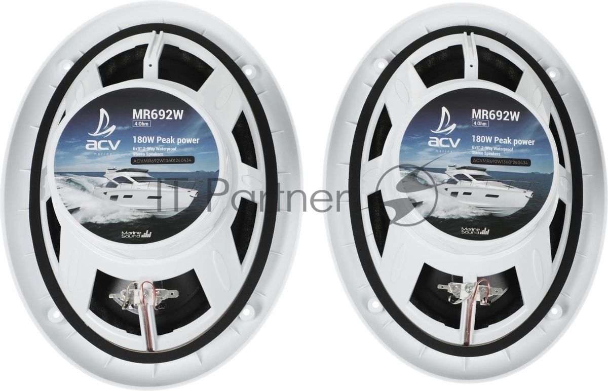 Колонки автомобильные ACV Marine MR692 90Вт 91дБ 16.5 см (6 1/2дюйм) (ком.: 2 кол.) коаксиальные двухполосные