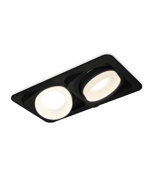 Комплект встраиваемого светильника Ambrella light XC7664084 SBK/FR черный песок/белый матовый MR16 GU5.3 (C7664, N7165)