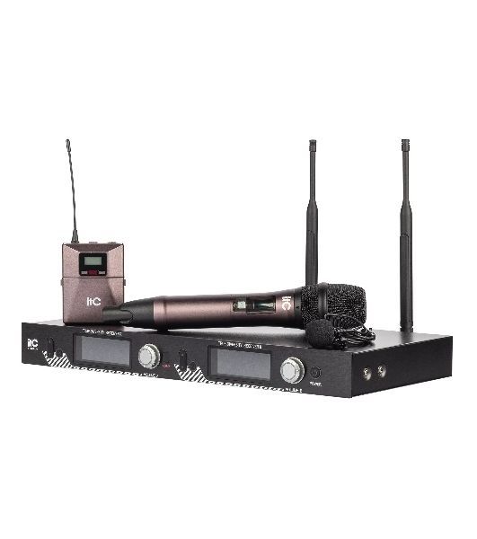Радиосистема ITC T-521UT UHF двухканальная с петличным и ручным микрофонами, LCD дисплей, True Diversity, частотный диапазон 470-510 MHz.