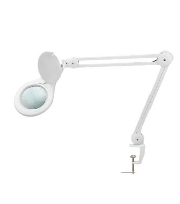 Лупа на струбцине Rexant, круглая, 5D, с подсветкой 56 SMD LED, белая