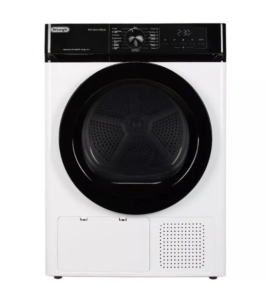 Сушильная машина DeLonghi DTD 1016 H EMILIA белый, 10 кг, сушка - конденсационная, программ - 15, 59.5 x 85 x 64.5 см
