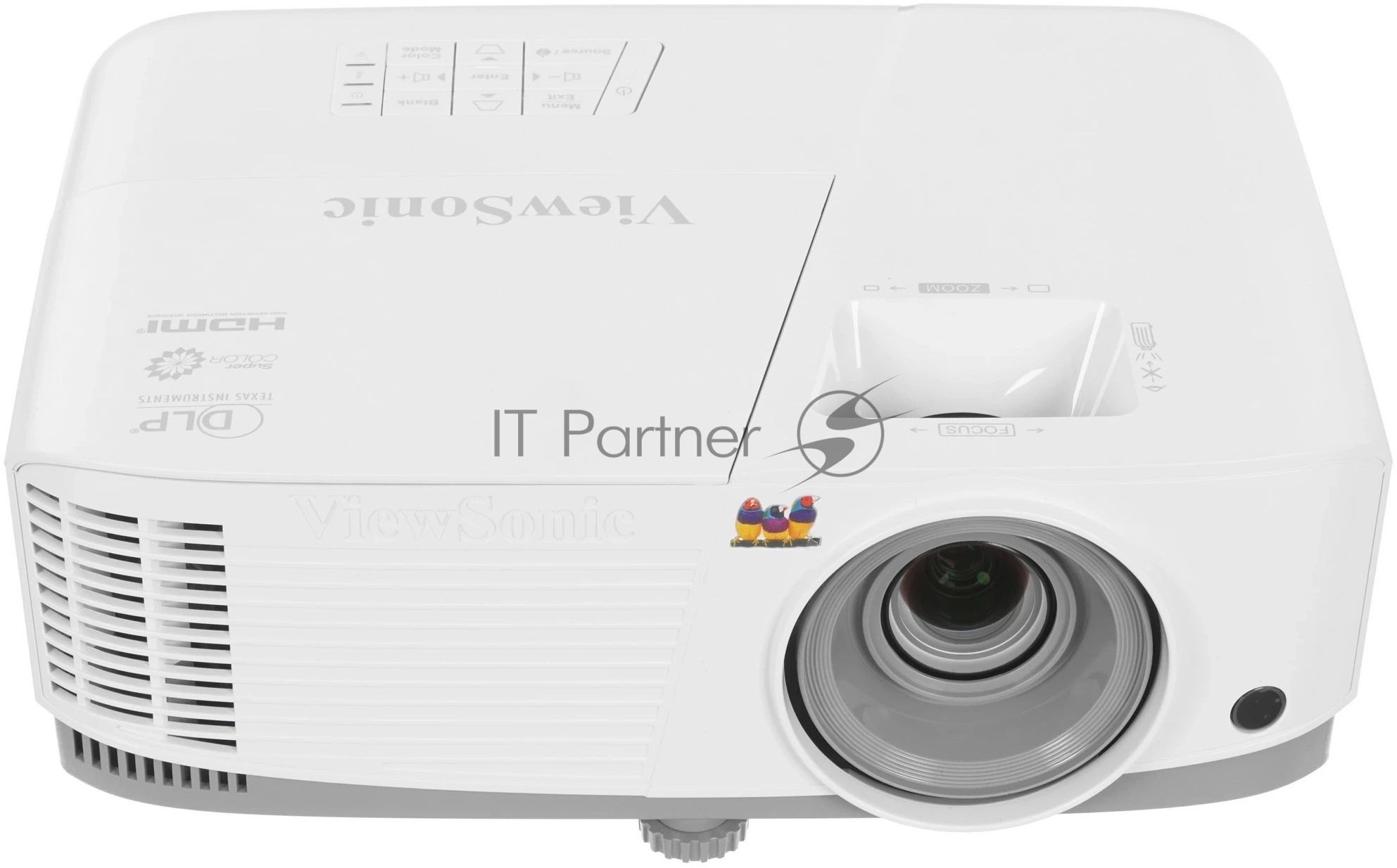 Проектор ViewSonic PA503XP (DLP, XGA 1024x768, 3600Lm, 22000:1, 2xHDMI, 1x2W speaker, 3D Ready, lamp 15000hrs, White, 2.2kg)