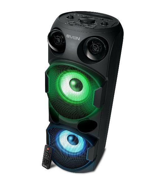 Колонка АС SVEN PS-750, черный (80 Вт, TWS, Bluetooth, FM, USB, microSD, LED-дисплей, 2х4400мА*ч)