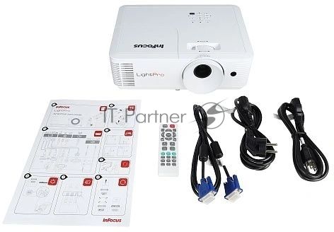 Проектор InFocus IN114.AA DLP, 4000 lm, XGA, 30 000:1, 1.94~2.16:1, HDMI 1.4, VGA in, S-Video, 3.5mm in/out, USB-A, лампа 15 000ч.(ECO mode), 3W, 27дБ, 2,9 кг, БЕЛЫЙ