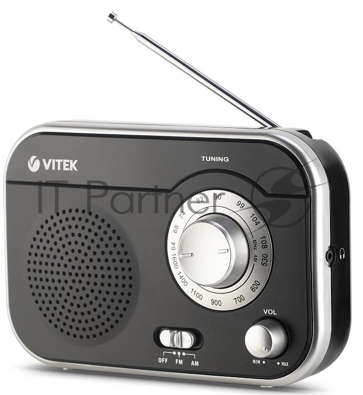 Радиоприемник Vitek VT-3593 (BK) Выходная мощность 1 вт. Динамики 1.Тип батареек UM-2/C