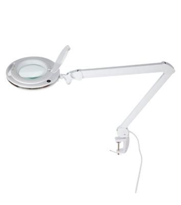 Лупа на струбцине Rexant, круглая, 3D, с подсветкой 60 LED, сенсорный регулятор яркости, белая