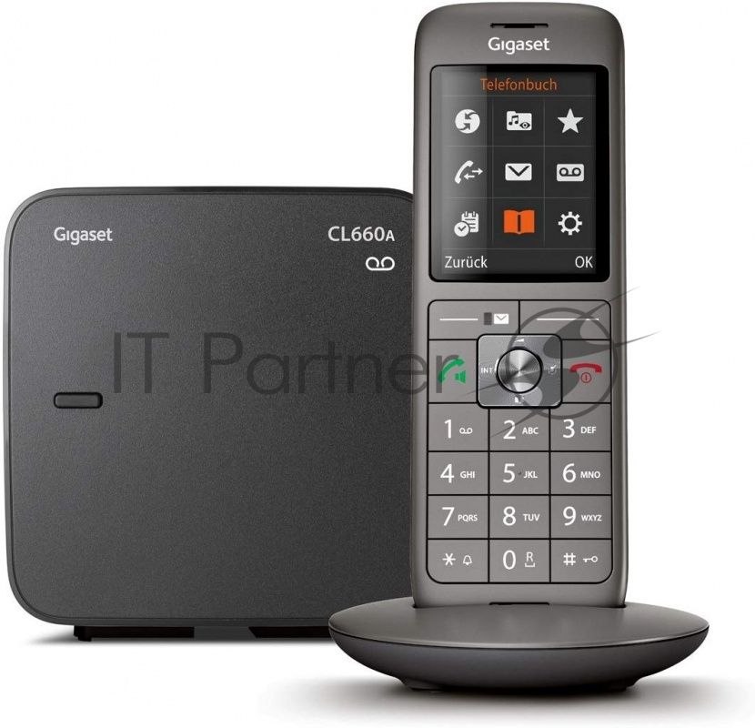 Радиотелефон Dect Gigaset CL660A черный автооветчик АОН