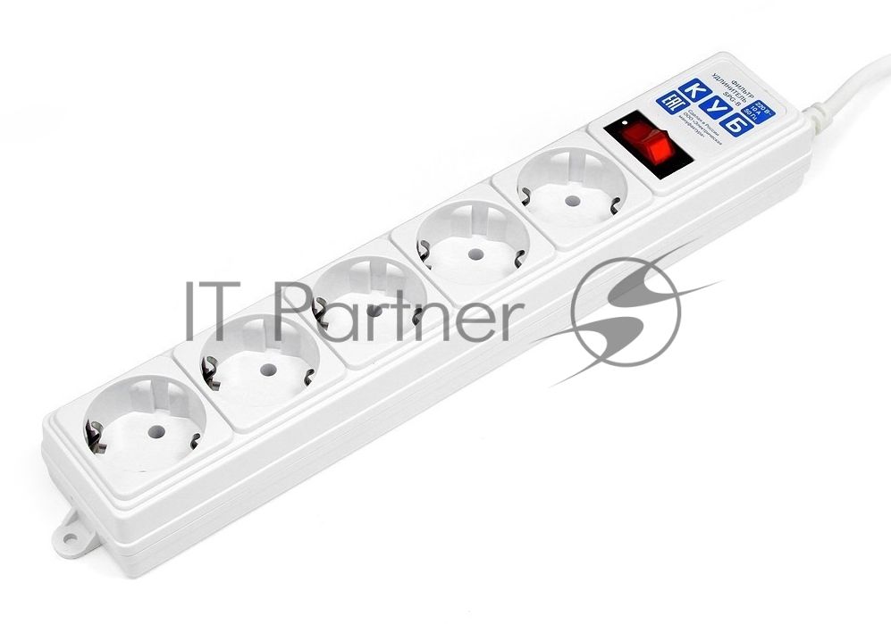 Сетевой фильтр Powercube SPG-B-6-WHITE 1.9 м, 5 розеток, белый, коробка