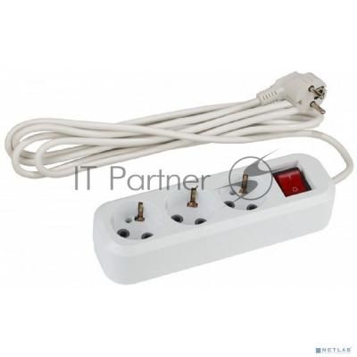 Удлинитель UX-3es-5m c заземлением, 3x0,75мм2, c выкл. 3гн, 5м | Б0035755 | ЭРА