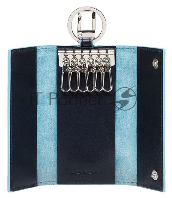 Ключница Piquadro Blue Square PC1397B2/BLU2 синий натур.кожа