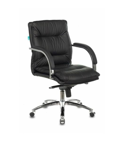 Кресло Бюрократ T-9927SL-LOW/BLACK черный, кожа