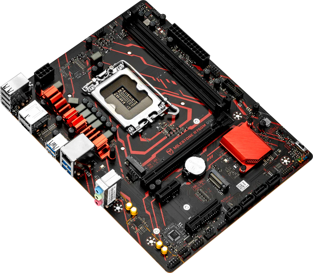 Материнская плата MAXSUN MS-Milestone B760M D5L V2, LGA1700, Intel B760, 2xDDR5, 4xSATA, 2xM.2, 1xPCIe 4.0 x16, 1xPCIe 3.0 x4, 1xPCIe 3.0 x1, 1xHDMI, 1xDP, 1x2.5Gb LAN, 4xUSB-A 5Gbps, 4xUSB-A 2.0, 3x3.5 мм, 5.1, mATX