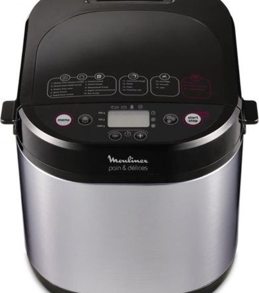 Хлебопечка Moulinex OW240E30 серебристый/черный, 650 Вт, 1.0 кг, 20 программ