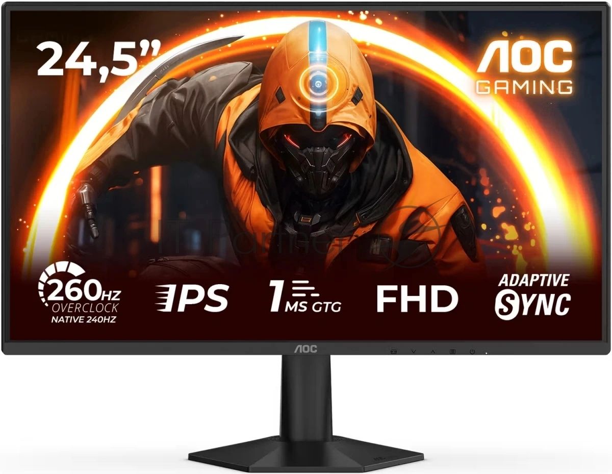 Монитор 24.5" AOC 25G50Z Fast IPS 1920x1080, 260 Гц, 1 мс, 16:9, 300 кд/м², HDMI, DisplayPort, HDR, Flicker Free, Low Blue Light, черный