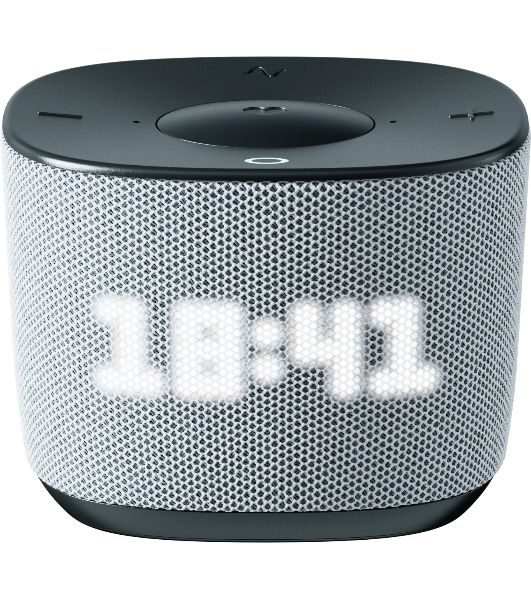 Умная колонка Sber Boom Home, 8Вт, с экраном, 1 динамик, часы, мультирум, TWS, Zigbee хаб, Wi-Fi, Bluetooth 5.0, Zigbee, Салют, серый