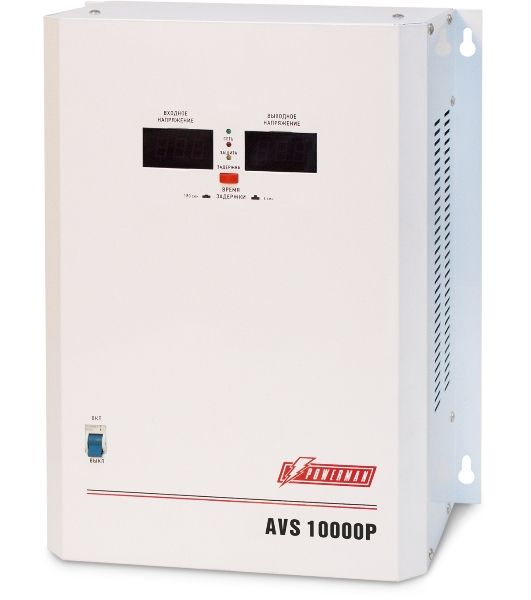 Стабилизатор напряжения Powerman AVS 10000P White (10000ВА,50А,КПД 98%, циф. индикация вх./вых. напряж.)