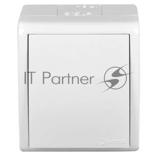 Выключатель 1-кл. ОП Simon15 10А IP54 белый Simon 1594101-030