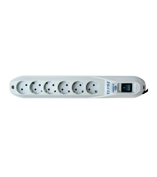 Сетевой фильтр Pilot GL 6 розеток (5 евро + 1 без заземления) 10 м Surge protector Pilot GL 6 outlets (5 euro + 1 without ground) 10A/2.2kVt, 10m