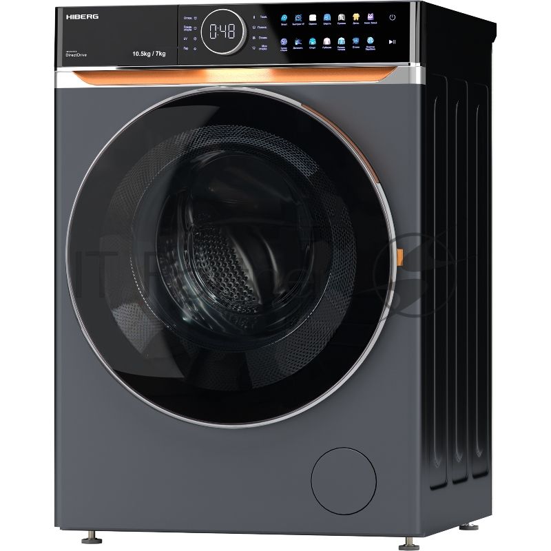 Стирально-сушильная машина HIBERG i-DDQ10 - 10714 Sd темно-серый загр. фронтальная макс.: 10,5 кг 1400 об/мин класс: А+++