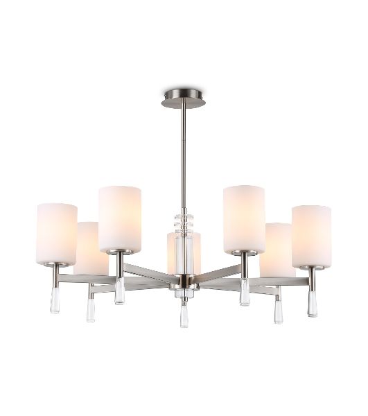 Люстра Ambrella light LH56253/7 SN/FR никель/белый матовый E27/7 max 60W D750*590