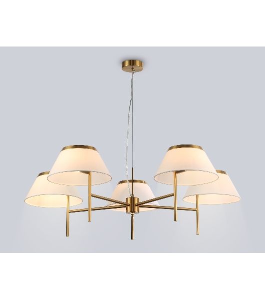 Люстра Ambrella light LH72473/5 BS/WH латунь/белый Е14/5 max 40W D1000*290-1080