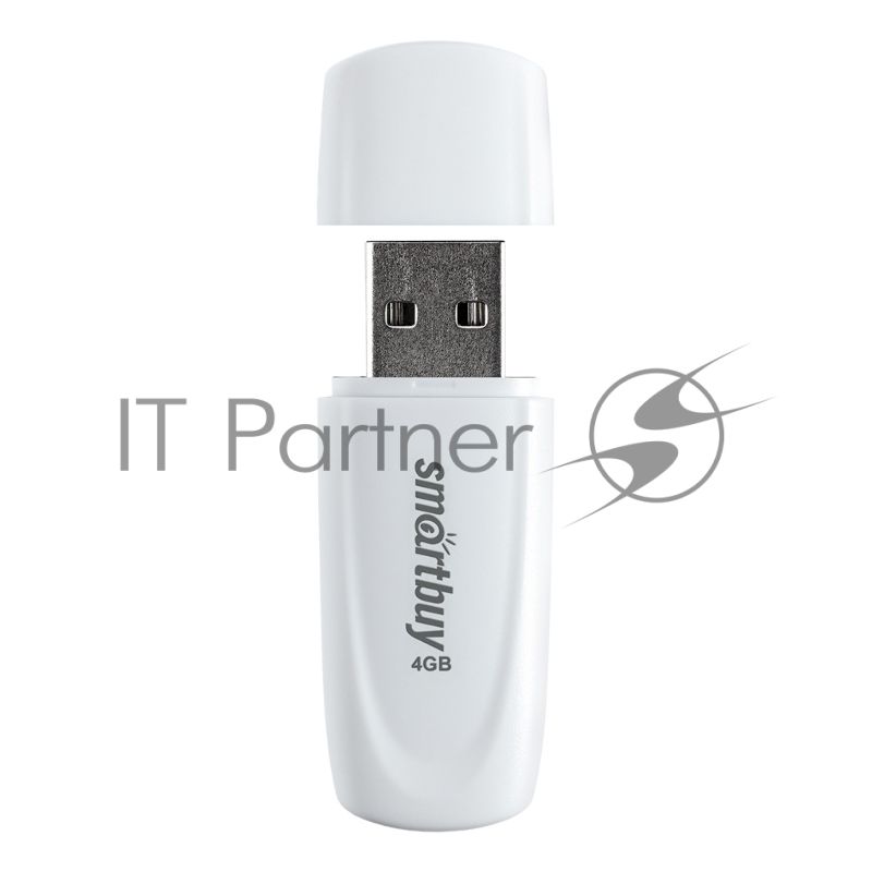 Флешка USB Smartbuy R/W Scout White (SB004Gb2SCW), 4Gb, USB 2.0, R/W 10/7, белый