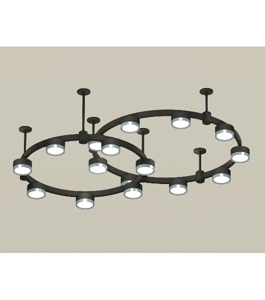 Светильник Ambrella light XR92221160/16 SBK/PPH черный песок/графит полированный GX53 (A9222, A9227, C9242, C9238, N8133)