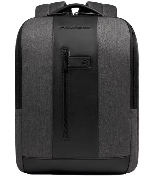 Рюкзак мужской Piquadro Brief2 CA4818BR2/GRN серый/черный нейлон/натур.кожа