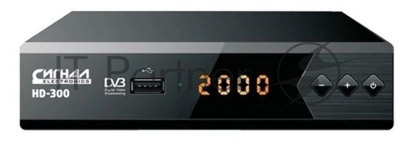 Ресивер эфирный цифровой DVB-T2 HD HD-300 металл, дисплей DOLBY DIGITAL, Сигнал