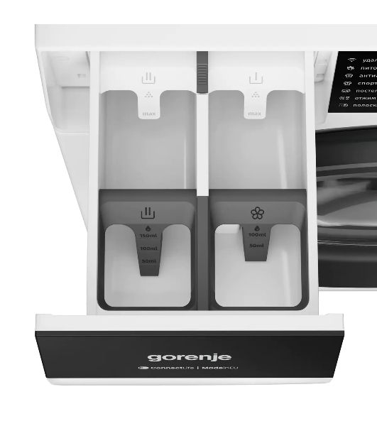 Стиральная машина Gorenje WG694A11, белая, загрузка фронтальная 9 кг, 1400 об/мин, класс: A+++