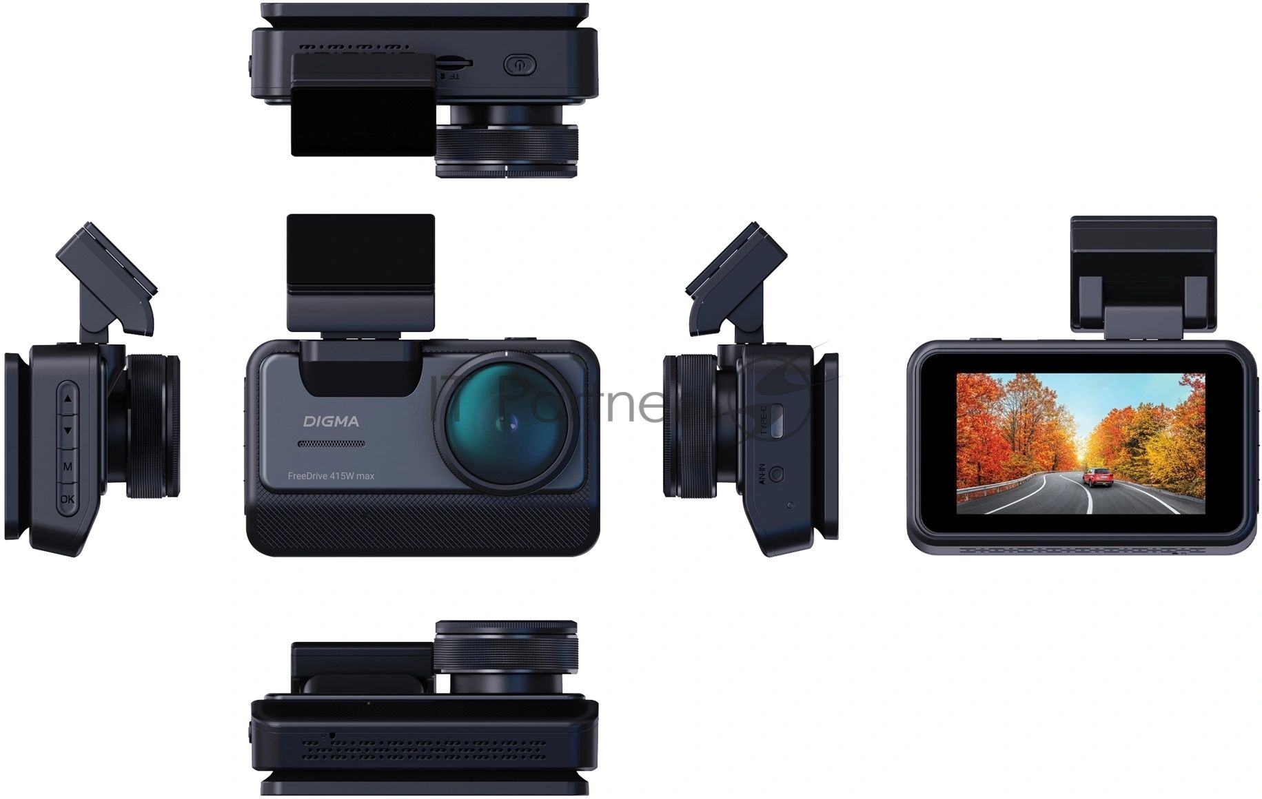 Видеорегистратор Digma FreeDrive 415W max черный 8Mpix 2160x3840 170гр. Allwinner