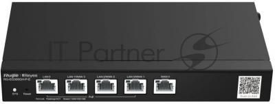 Маршрутизатор Ruijie Reyee RG-EG305GH-P-E, 4×1 Гбит/с PoE + 1×1000 Мбит/с Uplink, управляемый Маршрутизатор Ruijie Reyee RG-EG305GH-P-E, 4×1 Гбит/с PoE + 1×1000 Мбит/с Uplink, управляемый