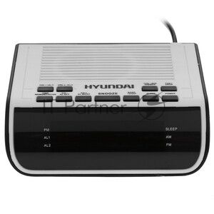 Радиобудильник Hyundai H-RCL231 белый LCD подсв:белая часы:цифровые FM